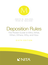 Cover image: Deposition Rules 6th edition 9781601564962