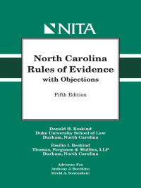 Cover image: North Carolina Rules of Evidence with Objections 5th edition 9781601567215