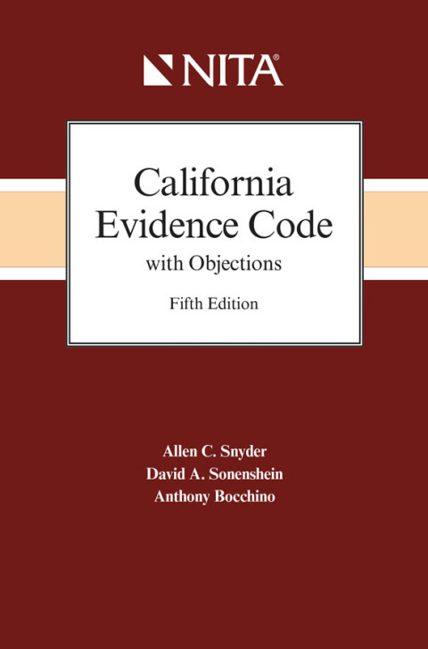 Cover image for book California Evidence Code with Objections