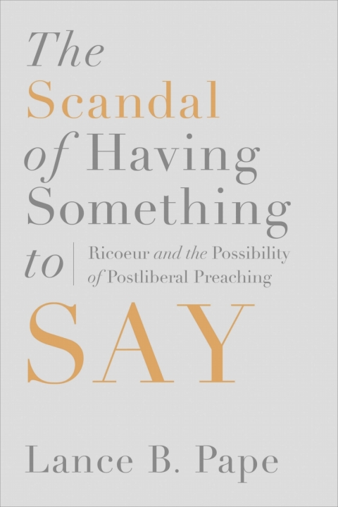 Cover image for book The Scandal of Having Something to Say