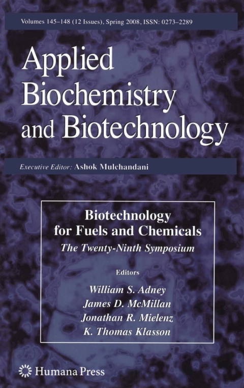 Cover image for book Biotechnology for Fuels and Chemicals