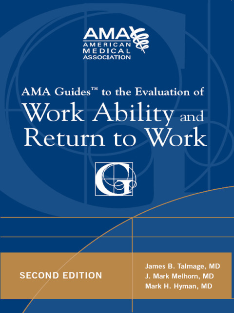 Cover image for book AMA Guide to the Evaluation of Work Ability and Return to Work