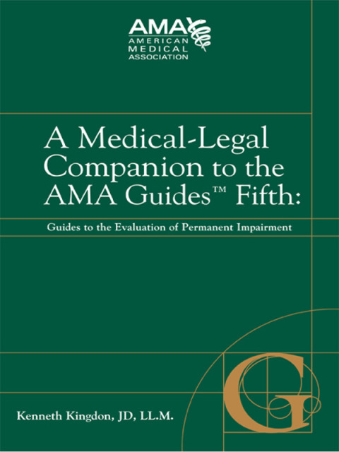 Cover image for book A Medical-Legal Companion to the AMA Guides Fifth