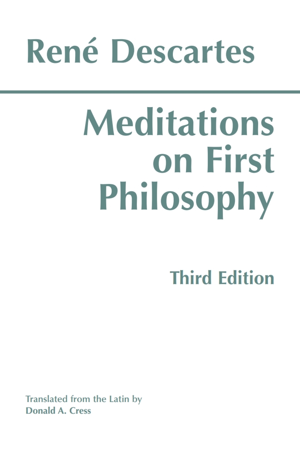 Page Fidelity Meditations on First Philosophy; $8.50