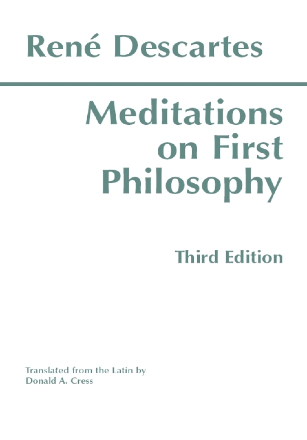 Reflowable Meditations on First Philosophy; $8.50