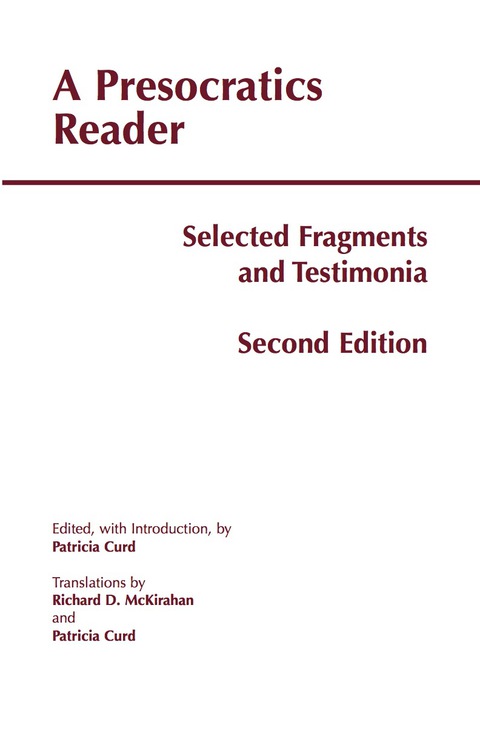Cover image for book A Presocratics Reader
