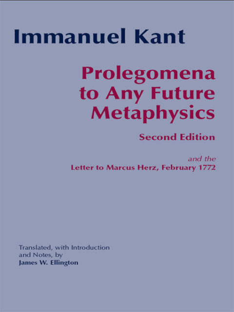 Cover image for book Prolegomena to Any Future Metaphysics