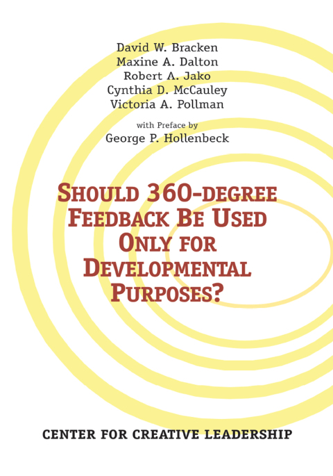 Cover image for book Should 360-degree Feedback Be Only Used For Developmental Purposes?