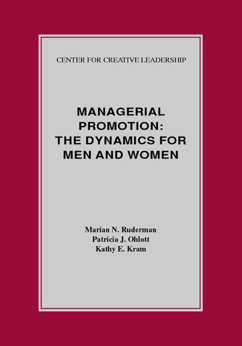 Cover image for book Managerial Promotion: The Dynamics for Men and Women