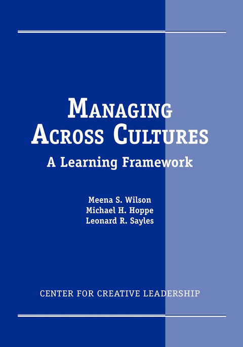 Cover image for book Managing Across Cultures: A Learning Framework