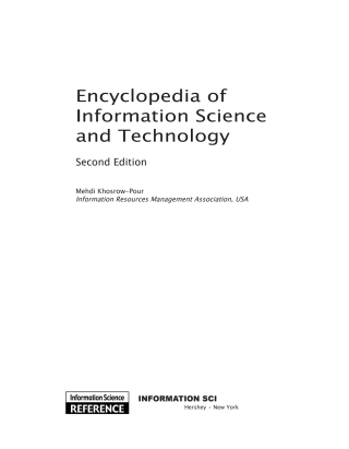Encyclopedia of Information Science and Technology, Second Edition