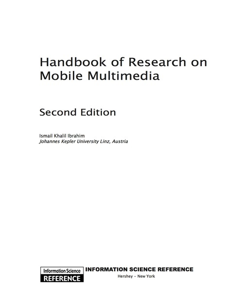 Cover image for book Handbook of Research on Mobile Multimedia, Second Edition