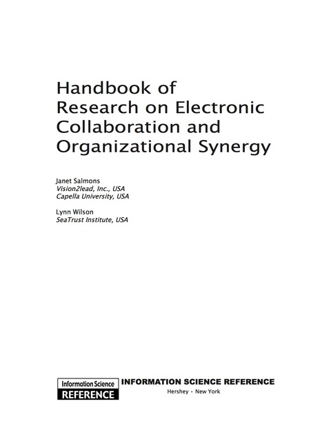 Cover image for book Handbook of Research on Electronic Collaboration and Organizational Synergy