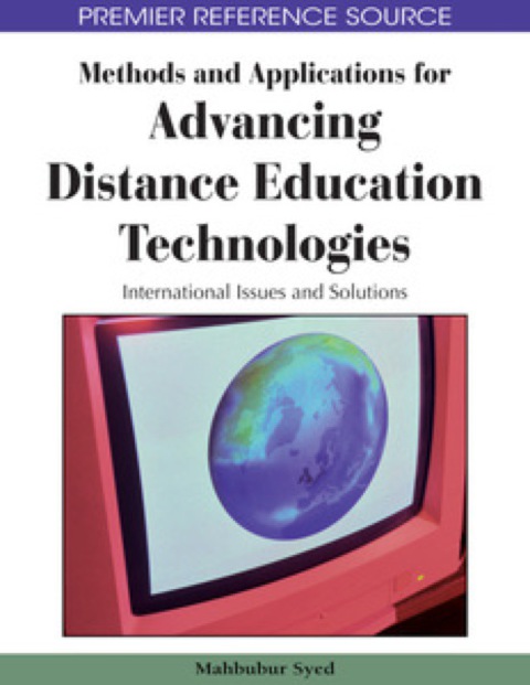 Cover image for book Methods and Applications for Advancing Distance Education Technologies