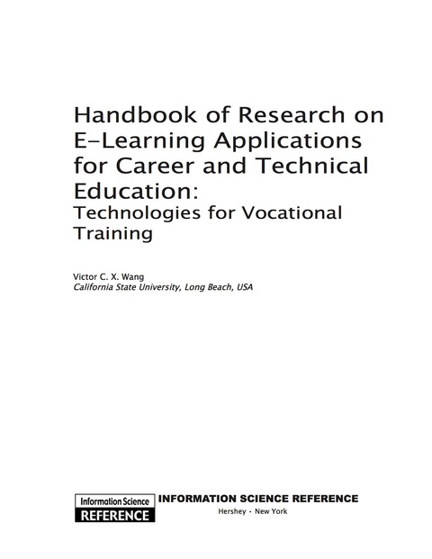 Cover image for book Handbook of Research on E-Learning Applications for Career and Technical Education