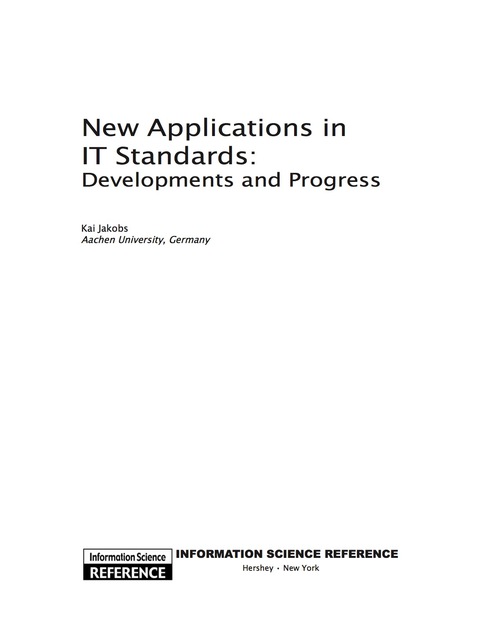 Cover image for book New Applications in IT Standards