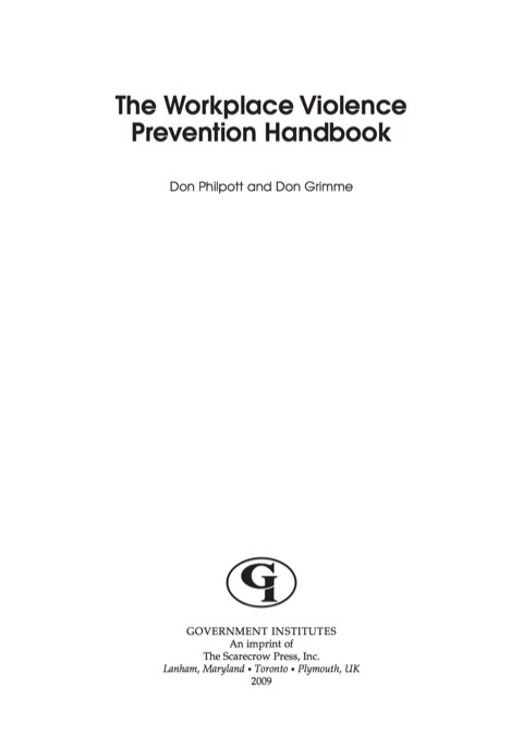 Workplace Violence Prevention Handbook 