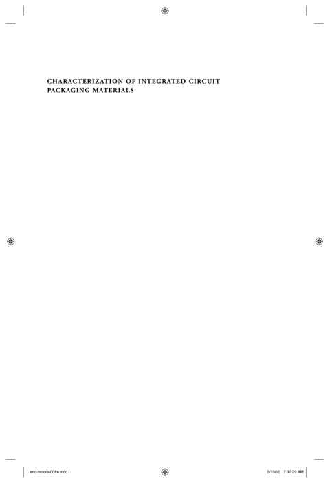 Cover image for book Characterization of Integrated Circuit Packaging Materials