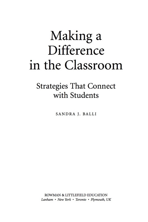 Cover image for book Making a Difference in the Classroom
