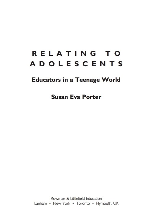 Cover image for book Relating to Adolescents