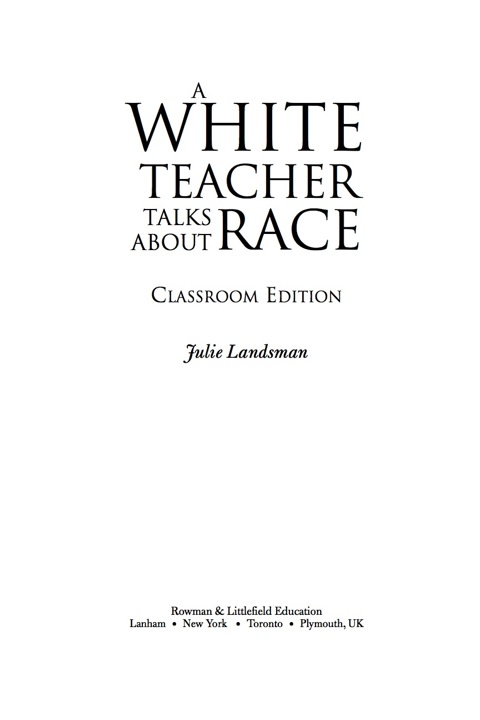 Cover image for book A White Teacher Talks about Race