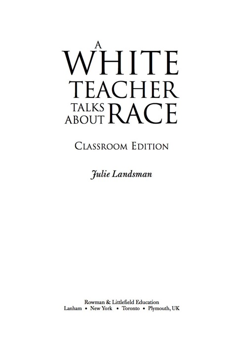 Cover image for book A White Teacher Talks about Race