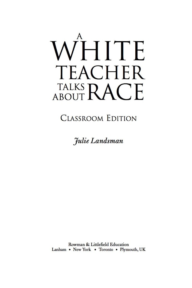 A White Teacher Talks about Race