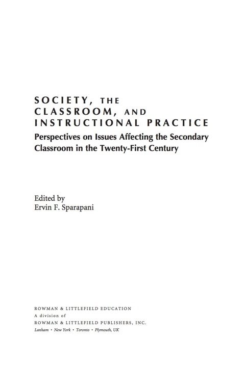 Cover image for book Society, the Classroom, and Instructional Practice