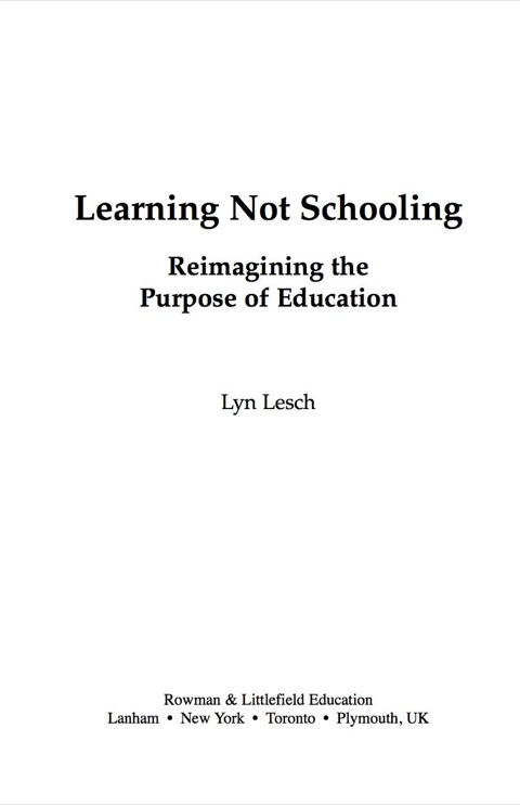 Cover image for book Learning Not Schooling