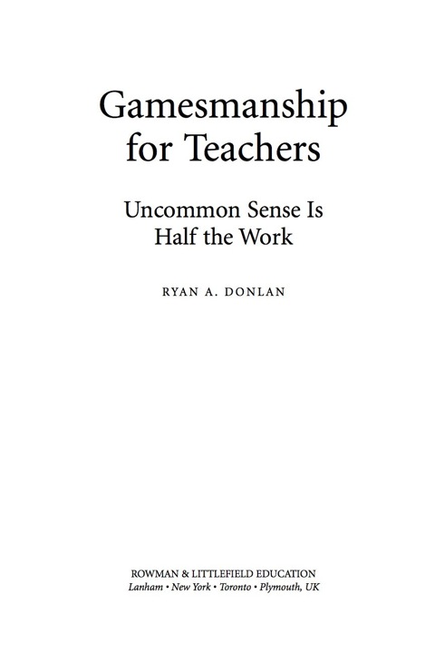 Gamesmanship for Teachers 