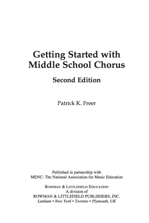 Cover image for book Getting Started with Middle School Chorus