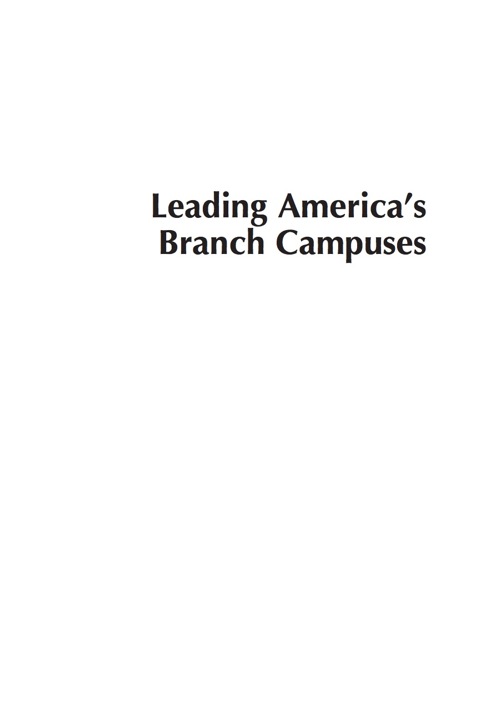 Cover image for book Leading America's Branch Campuses
