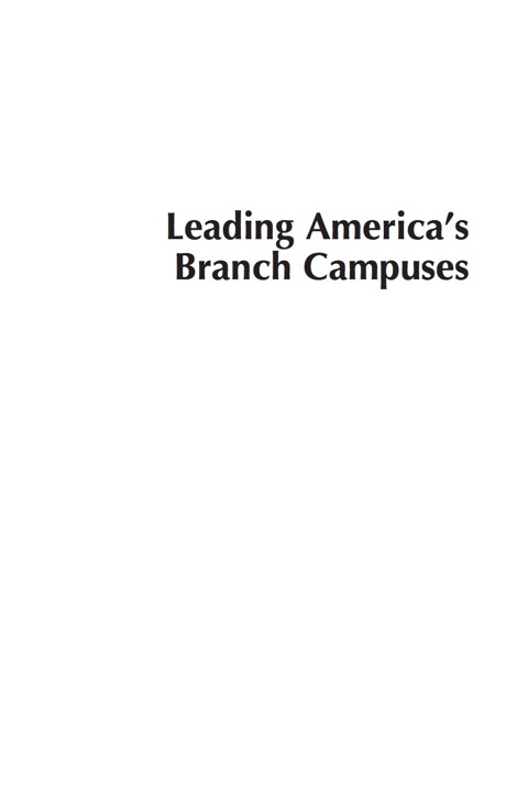 Cover image for book Leading America's Branch Campuses