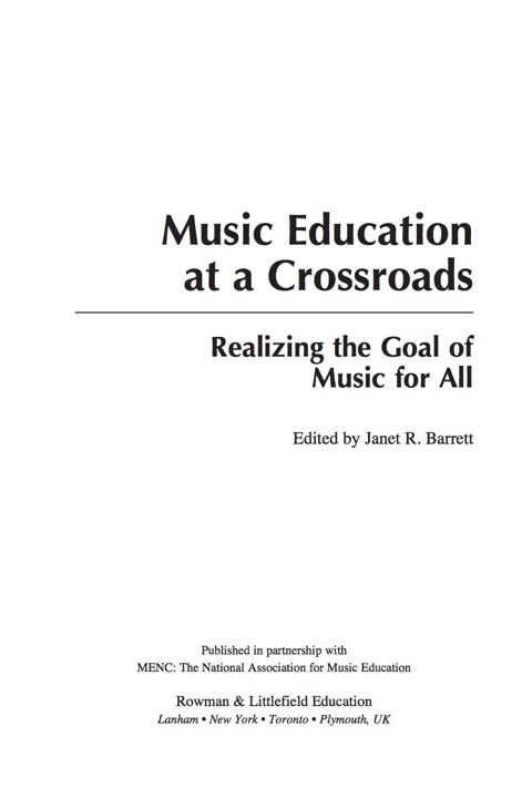 Cover image for book Music Education at a Crossroads