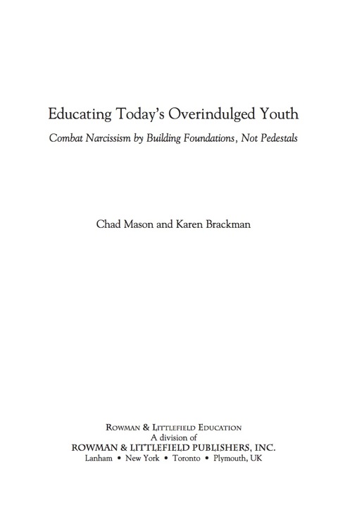 Cover image for book Educating Today's Overindulged Youth