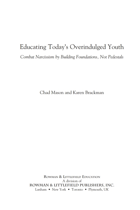 Cover image for book Educating Today's Overindulged Youth