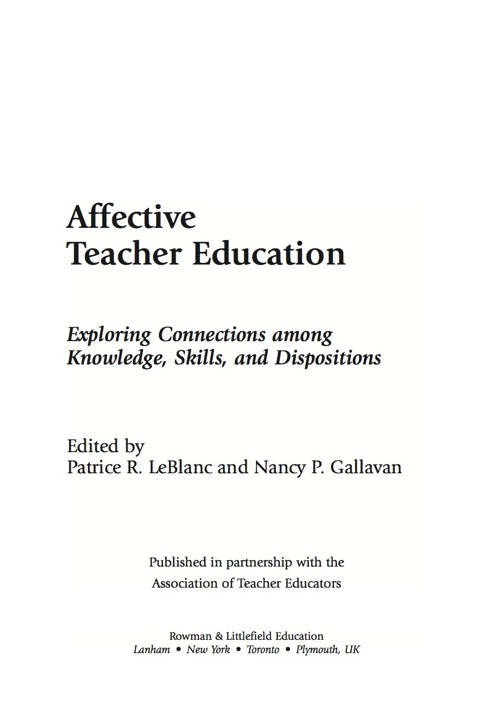 Cover image for book Affective Teacher Education