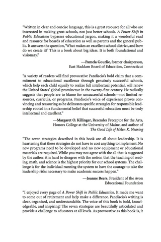 A Power Shift in Public Education
