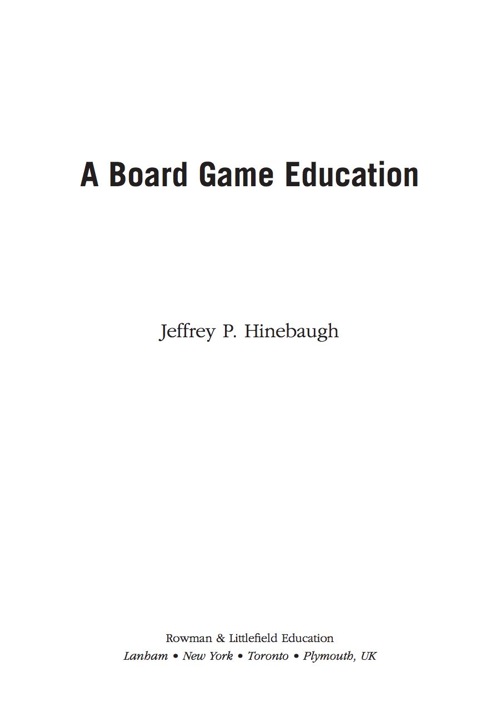 Cover image for book A Board Game Education