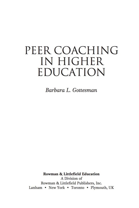 Cover image for book Peer Coaching in Higher Education