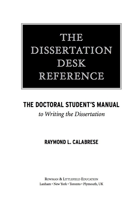 Cover image for book The Dissertation Desk Reference