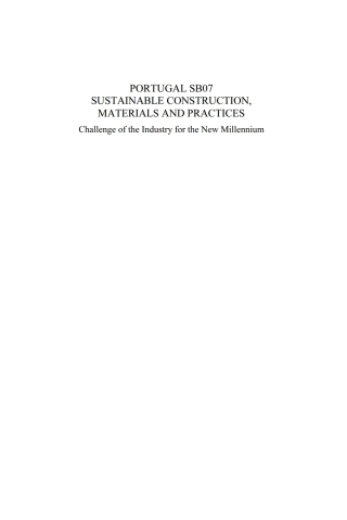 Portugal SB07. Sustainable Construction, Materials and Practices