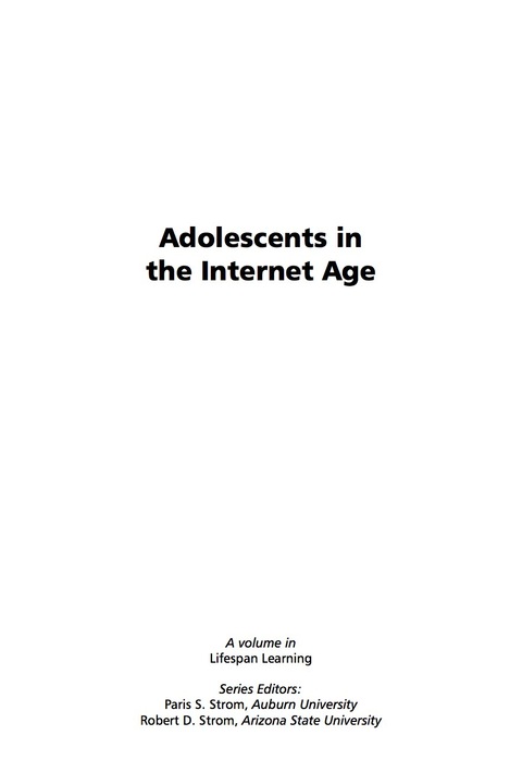 Cover image for book Adolescents in the Internet Age