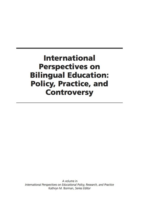 Cover image for book International Perspectives on Bilingual Education