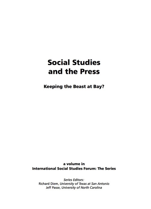 Cover image for book Social Studies and the Press