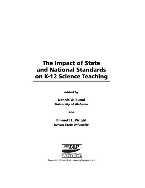 Cover image for book The Impact of State and National Standards on K-12 Science Technology