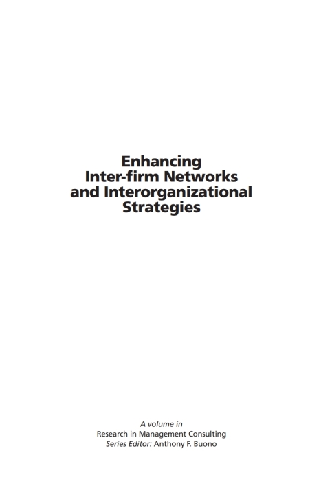 Cover image for book Enhancing Inter-Firm Networks and Interorganizational Strategies
