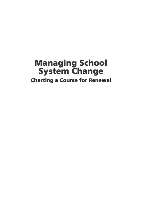Cover image for book Managing School System Change