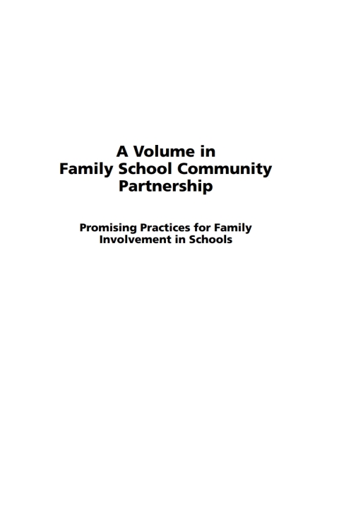 Cover image for book Promising Practices for Family Involvement in Schools