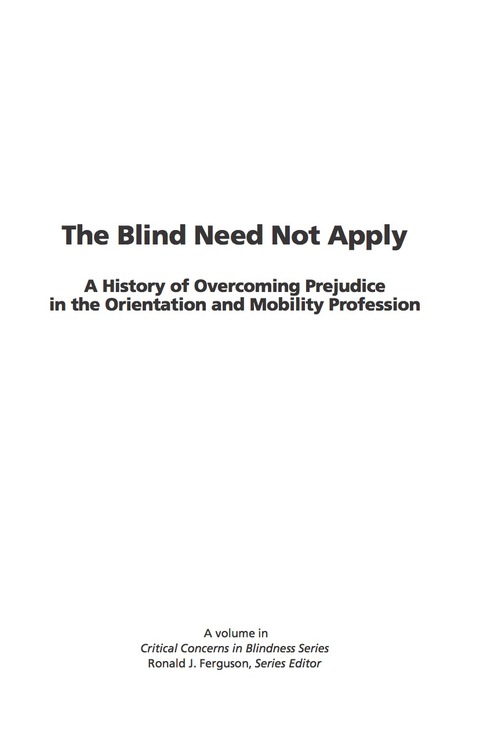 Cover image for book The Blind Need Not Apply